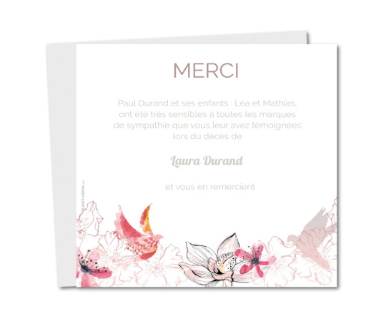 remerciement condoleances modele