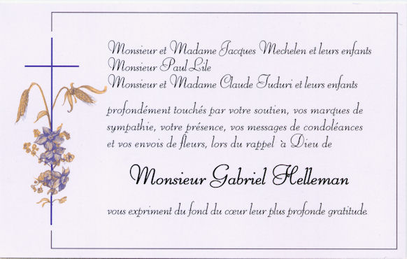 remerciement condoleances modele