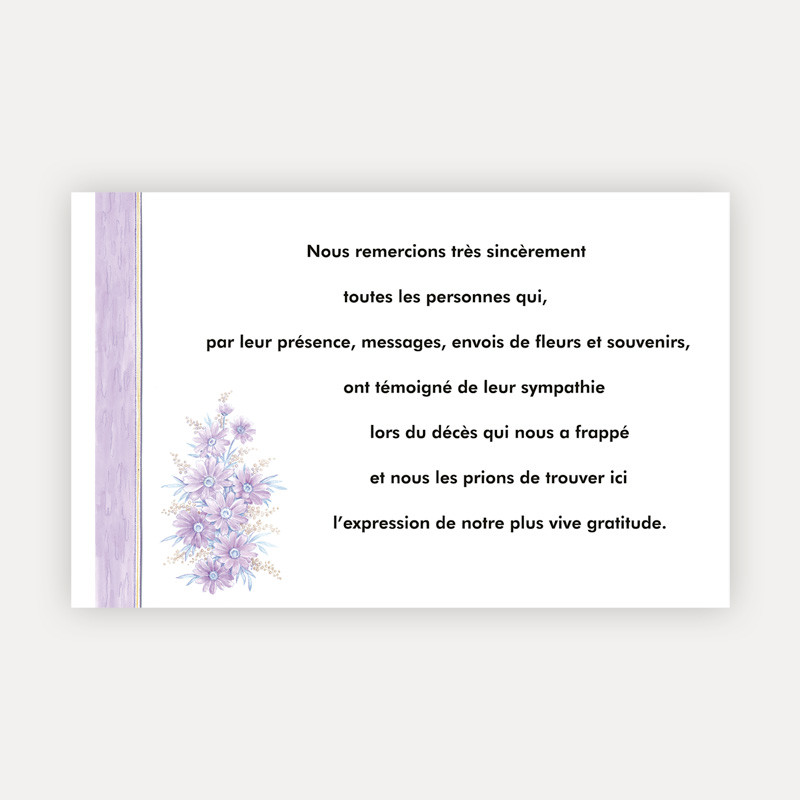 remerciement deces modele