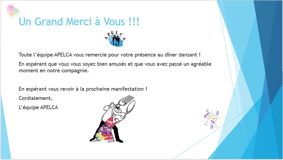 remerciement pour un diner