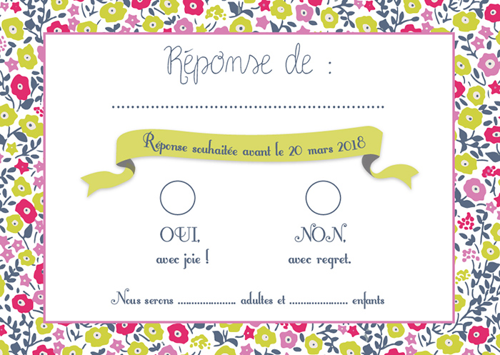 reponse a invitation de mariage