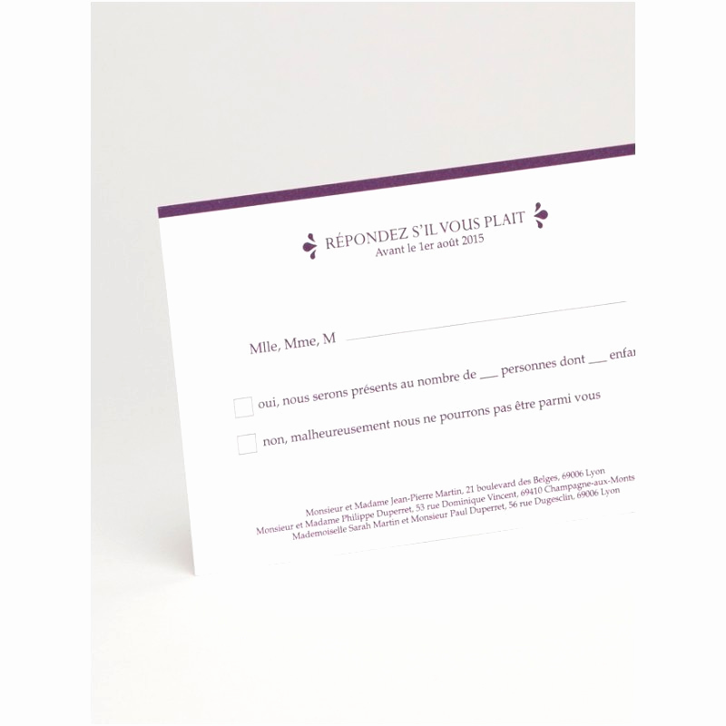 reponse negative a une invitation de mariage
