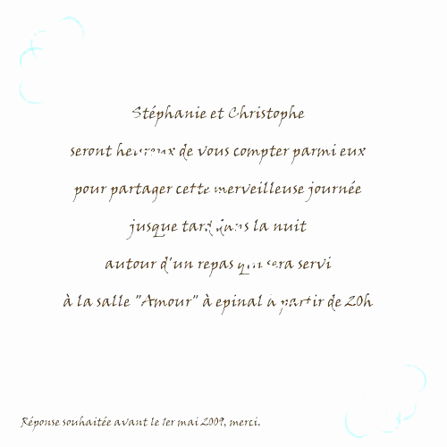 reponse negative a une invitation de mariage