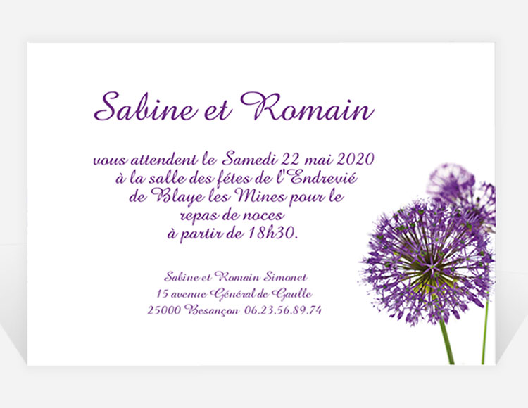 reponse negative a une invitation de mariage