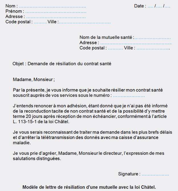 resiliation assurance maladie suisse lettre type