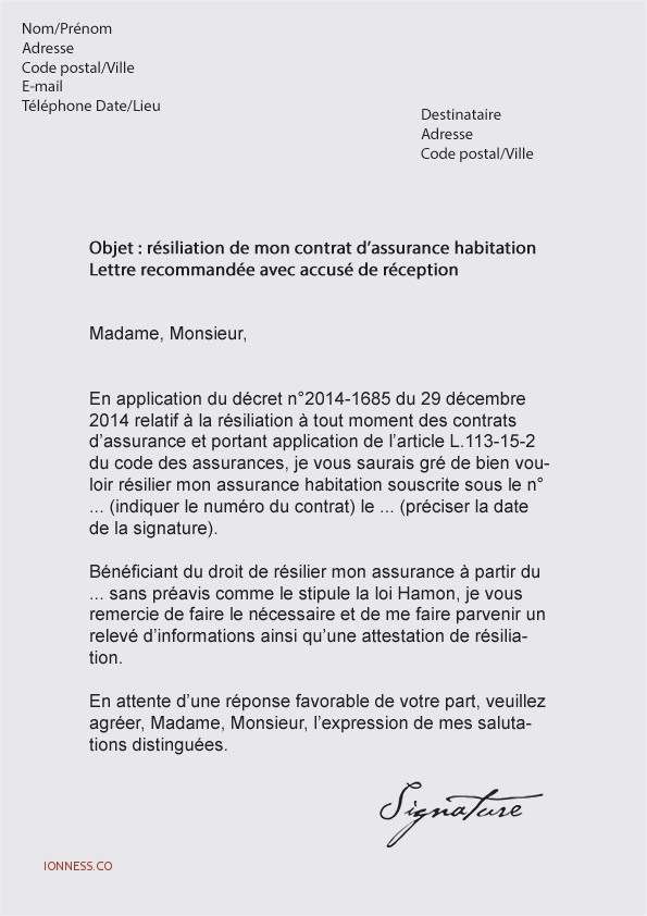resiliation assurance maladie suisse lettre type