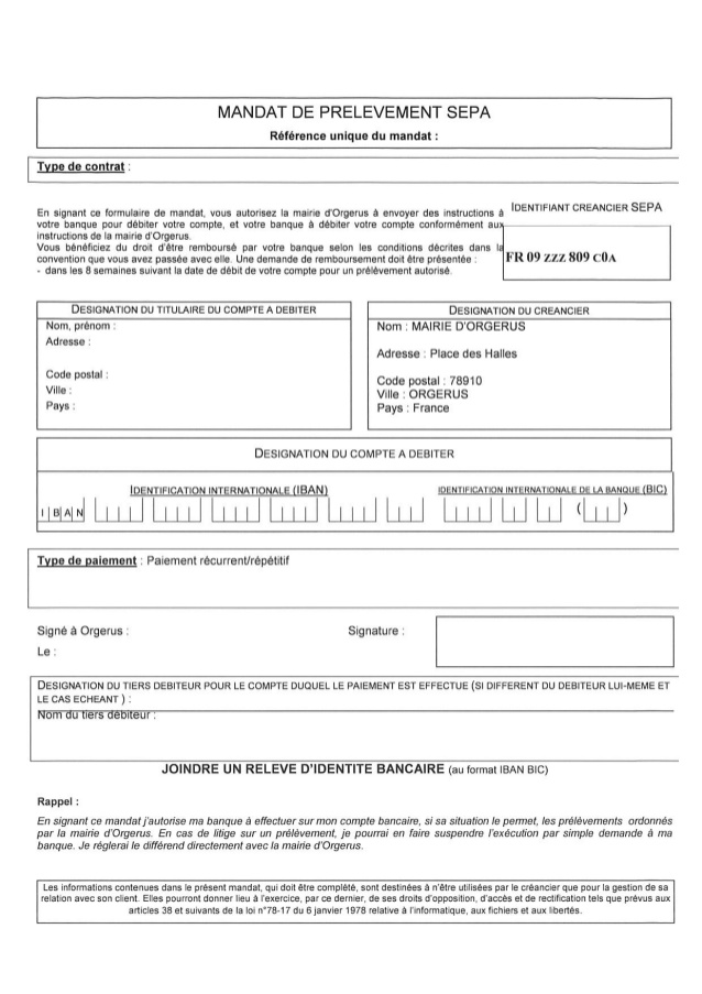 resiliation autorisation de prelevement