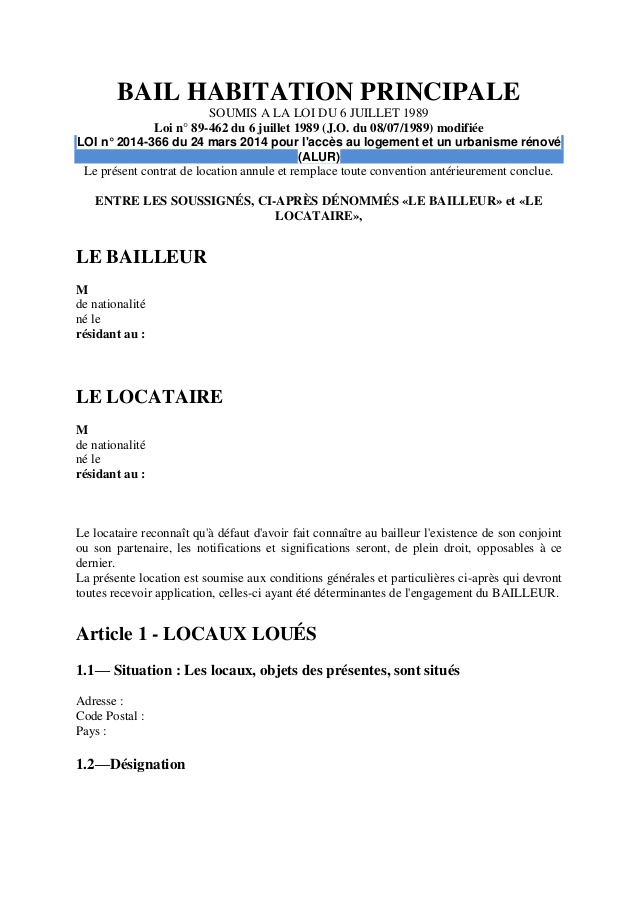 resiliation bail garage lettre