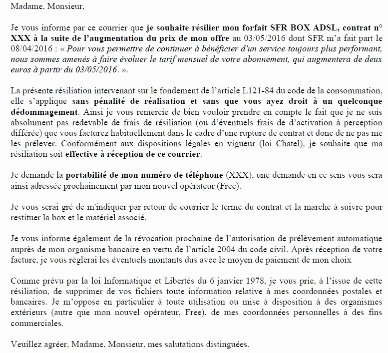 resiliation internet pour demenagement