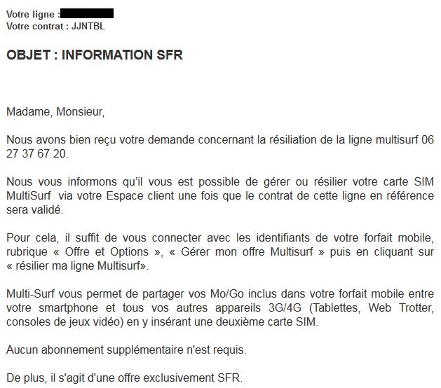 resilier internet sfr