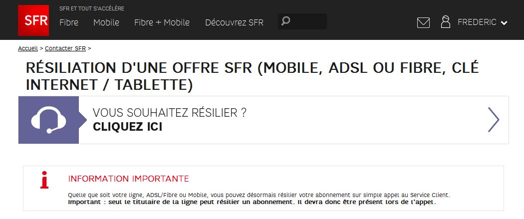 resilier internet sfr