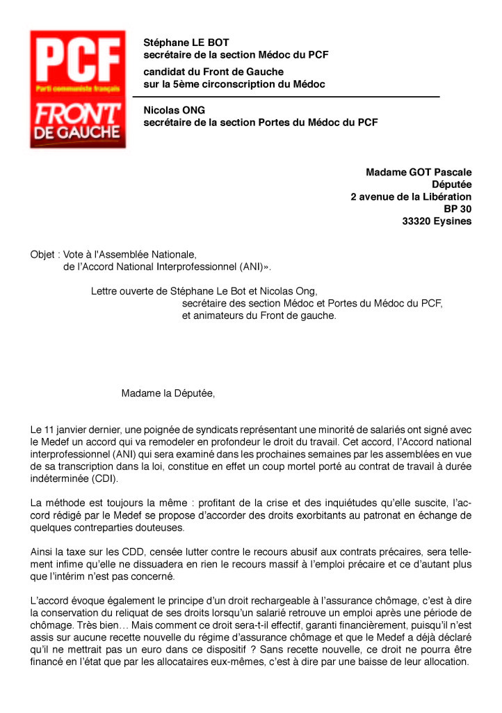 rupture conventionnelle lettre manuscrite