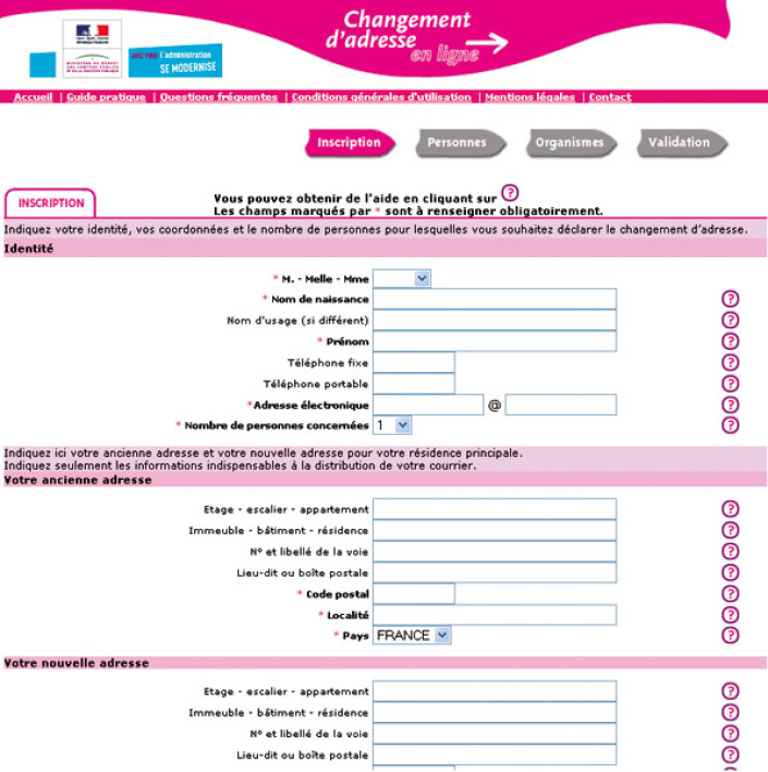 signaler son changement d'adresse aux administrations