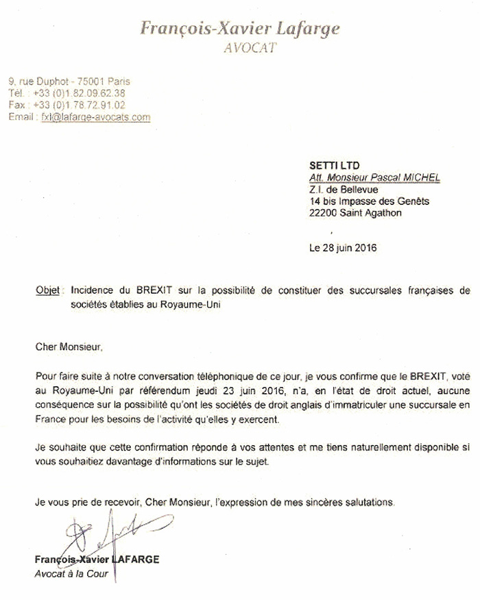 suite a notre conversation telephonique de ce jour