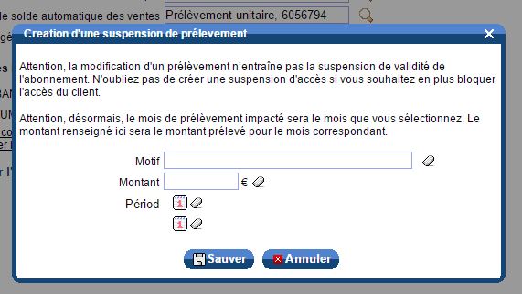 suspension de prelevement automatique