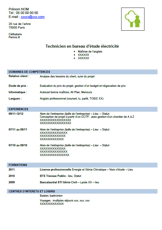 telecharger cv pdf