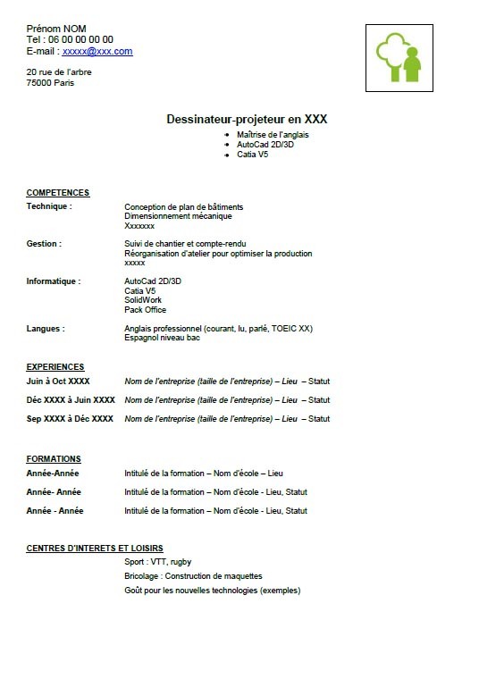 telecharger cv pdf