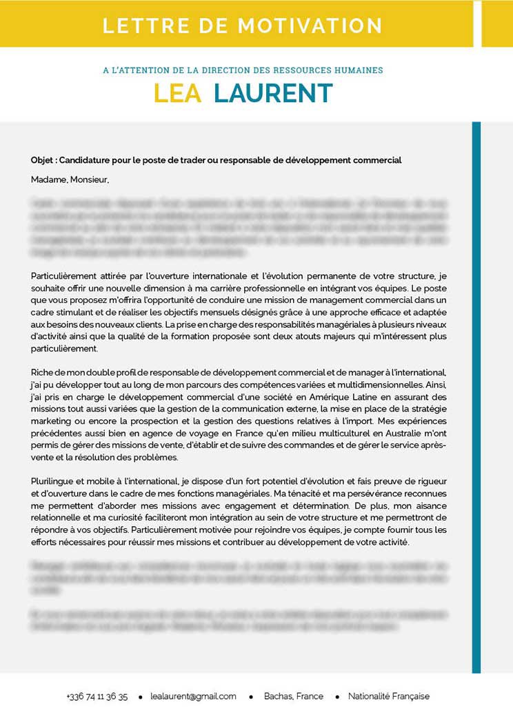 telecharger une lettre de motivation