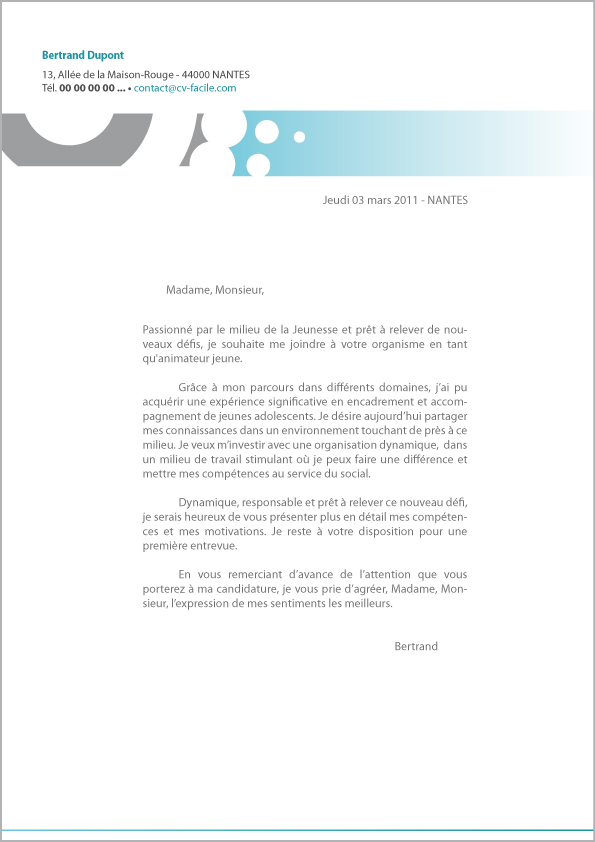 texte de presentation cv exemple