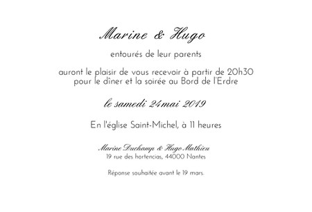 texte invitation mariage