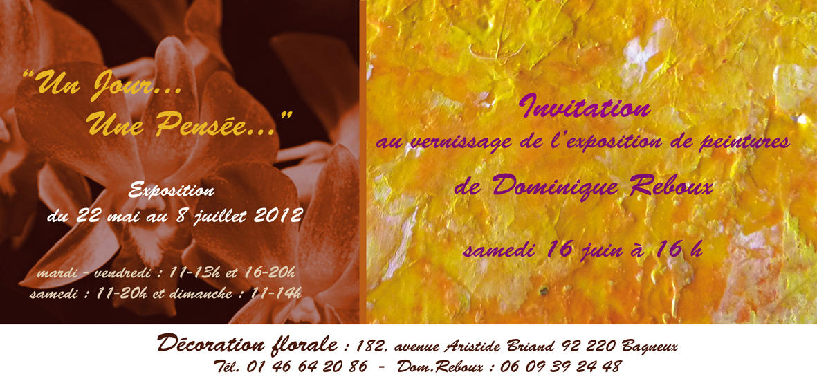 texte pour invitation vernissage