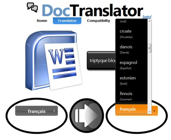 traduction d'un fichier word