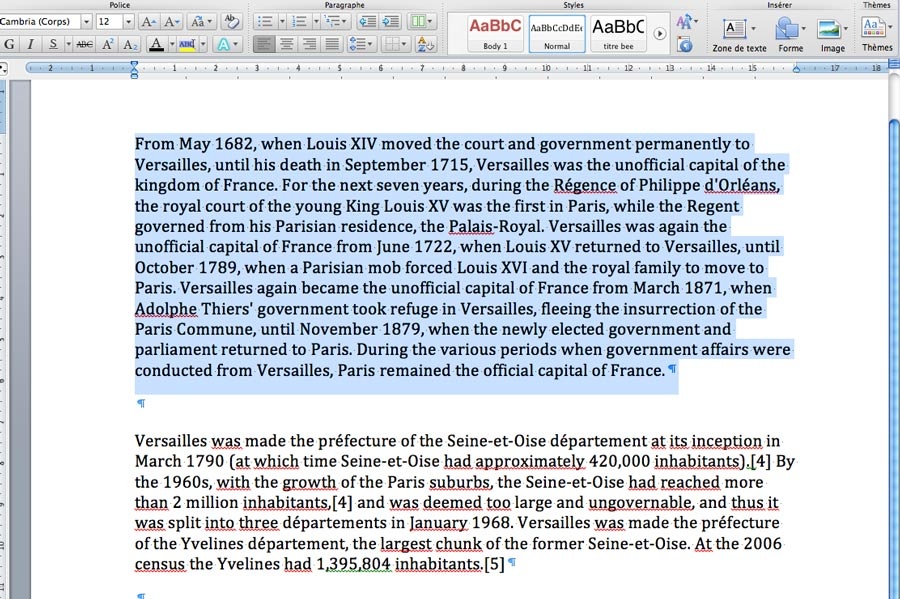 traduction d'un fichier word