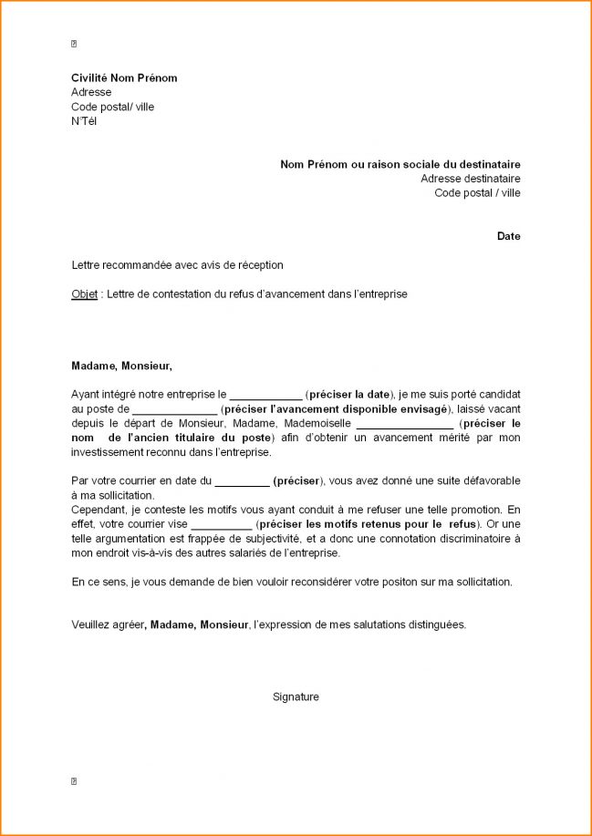 type de lettre