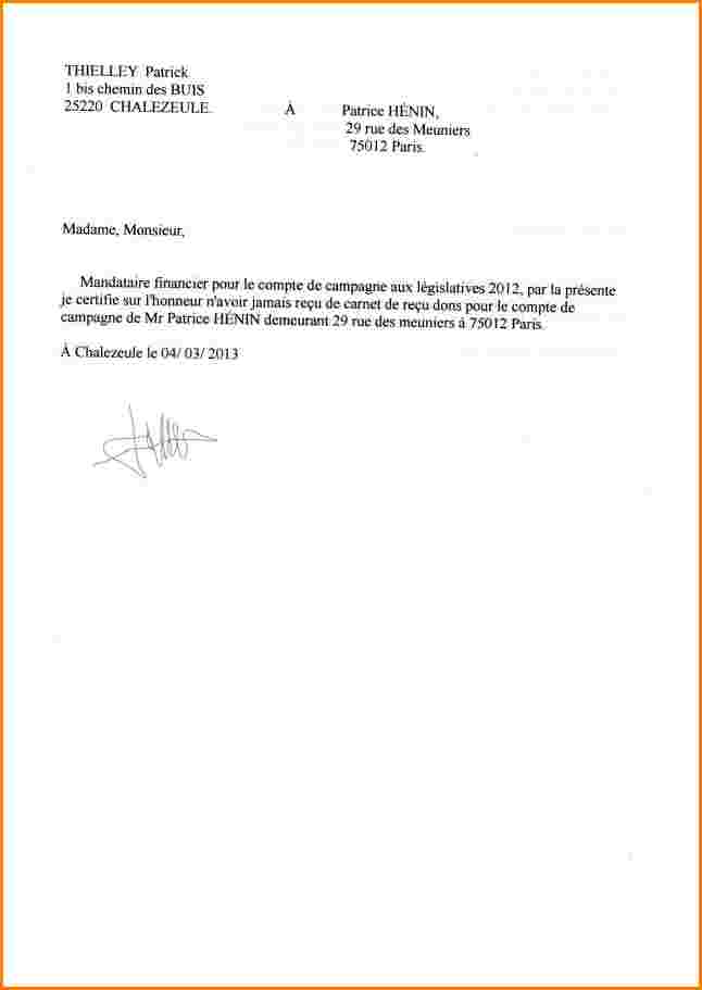 une attestation de domicile