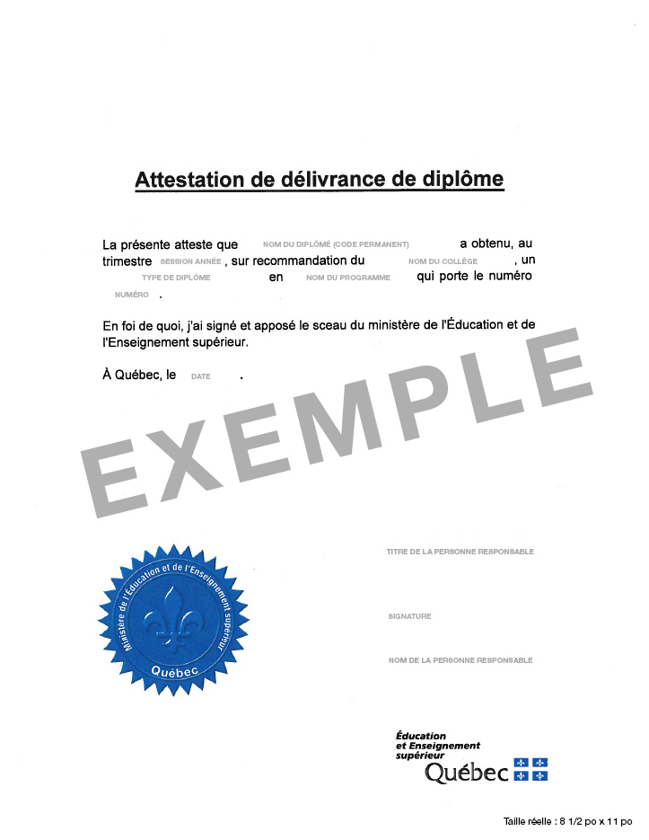 une demande d attestation