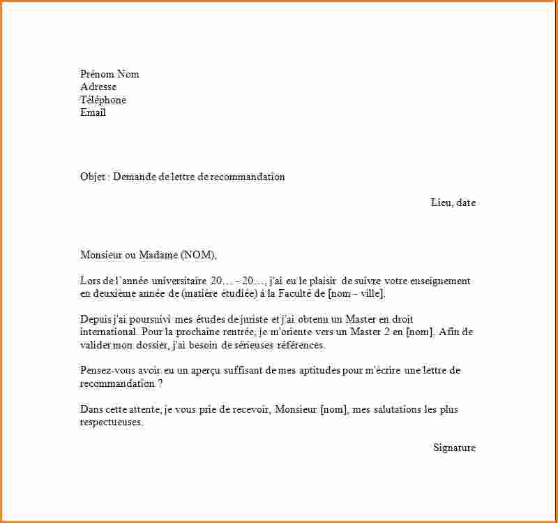 une lettre pour demande d emploi