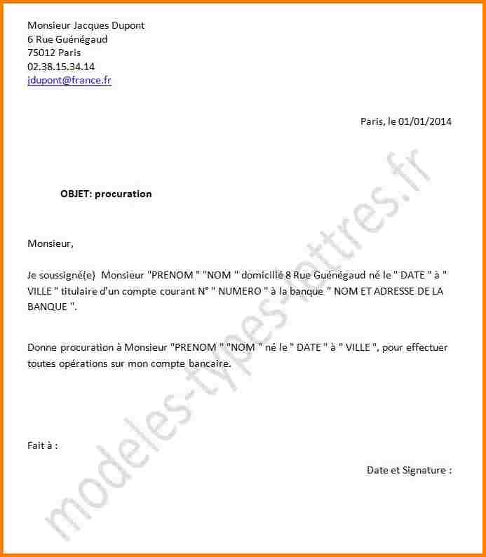 une procuration exemple